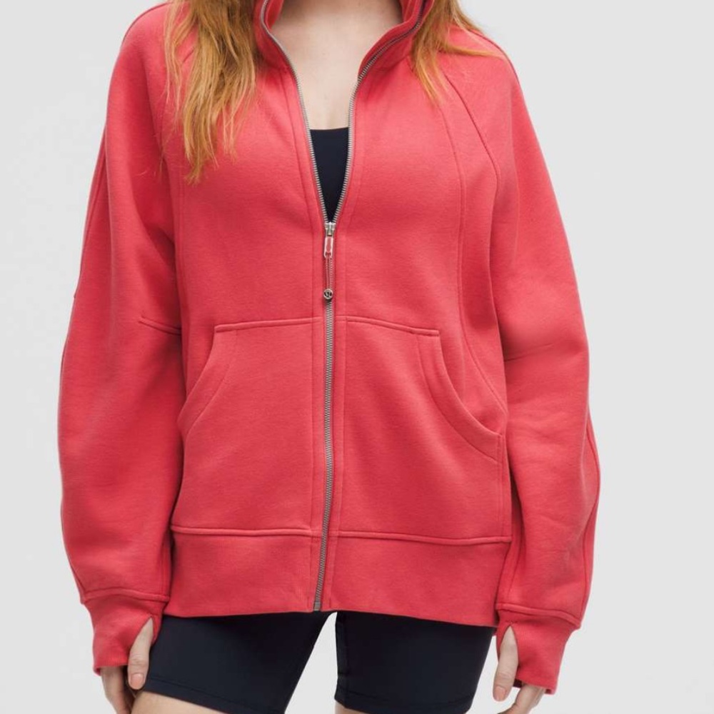 Lululemon Desert Red Funnel Neck Scuba Long
